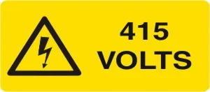 W 282 — WARNING - 415 VOLTS